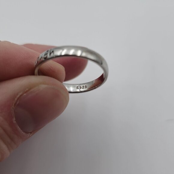 Size 9 Sterling Silver I Am Enough Ring A2617 - Picture 4 of 7